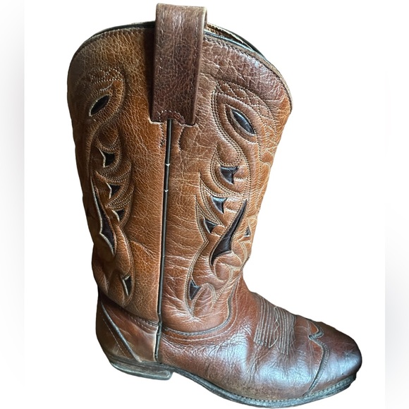 Continental Mens Cowboy Boots Brown Leather - Picture 1 of 13